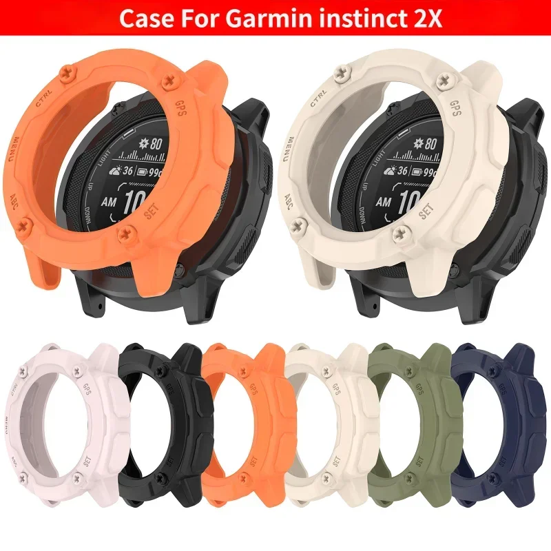 Защитная оболочка для умных часов Garmin instinct 2X, защитный бампер, силиконовая мягкая оболочка, аксессуары (не для инстинкта)