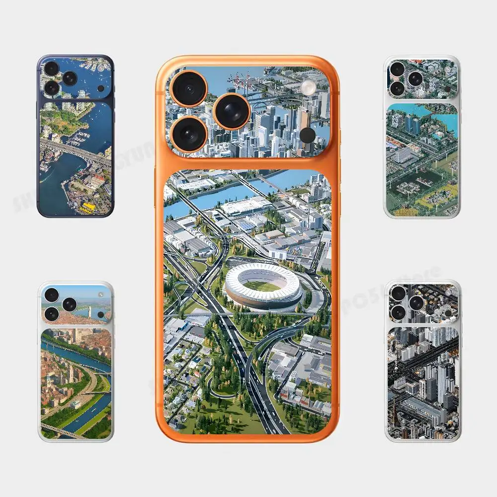 

Skylines City For Iphone 17 Pro ProMax Back Protective Decorative Sticker Back Cover