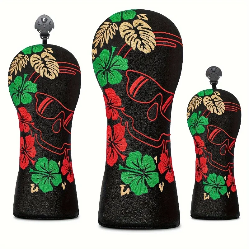 capa-protetora-para-golfe-design-de-caveira-floral-capa-protetora-para-taco-de-golfe-resistente-a-arranhoes-e-duravel-acessorios-para-golfe