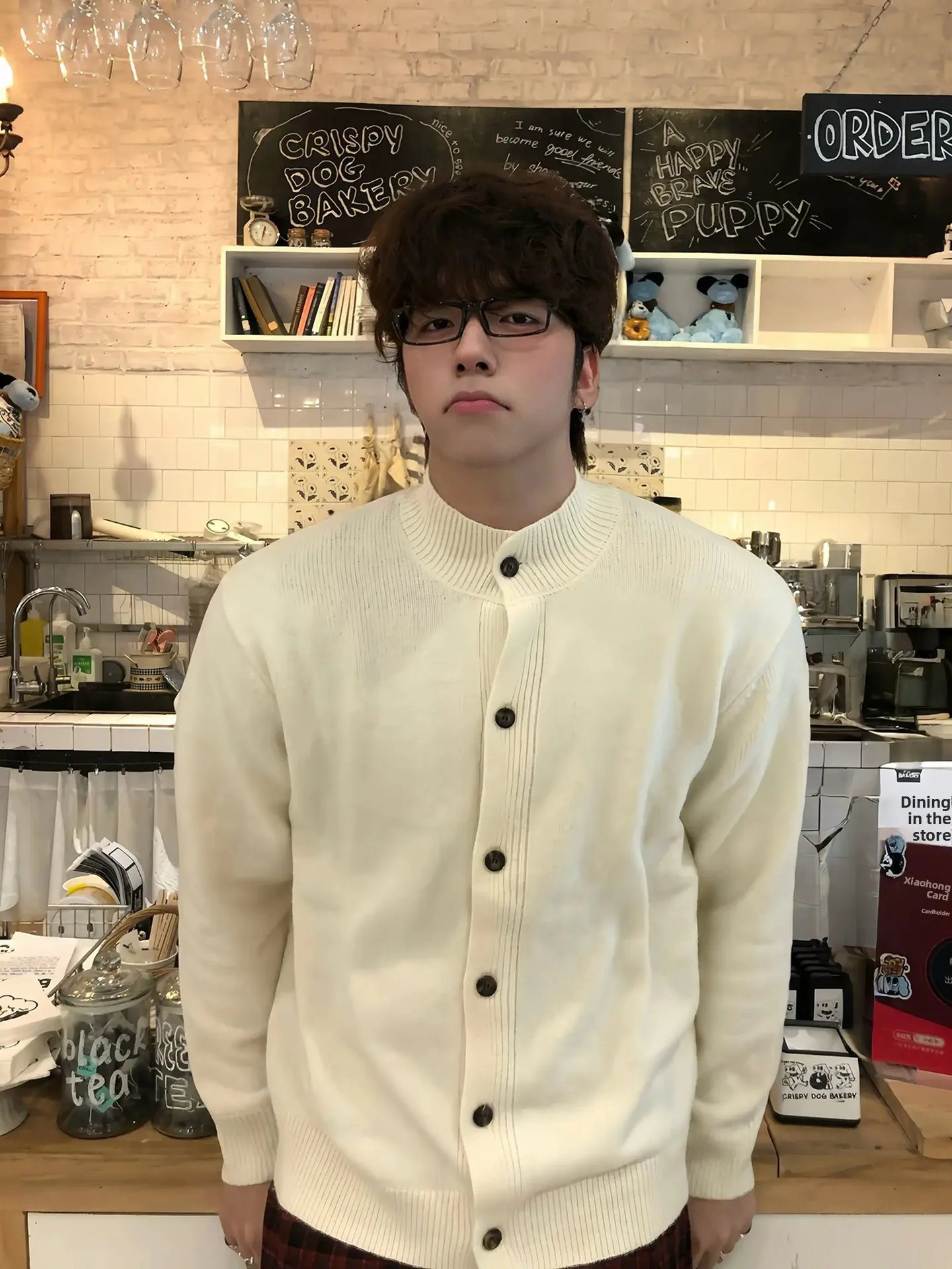 

Американский ретро смешанный свитер с высоким воротником, кардиган, мужской осенний ленивый высококачественный вязаный износостойкий длинный свек