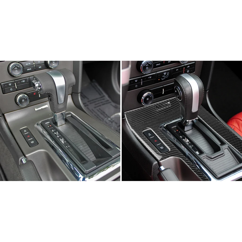 Car Styling Accessories Carbon Fiber Black Interior Various Parts Decorative Stickers For Ford Mustang 2009 2010 2011 2012 2013