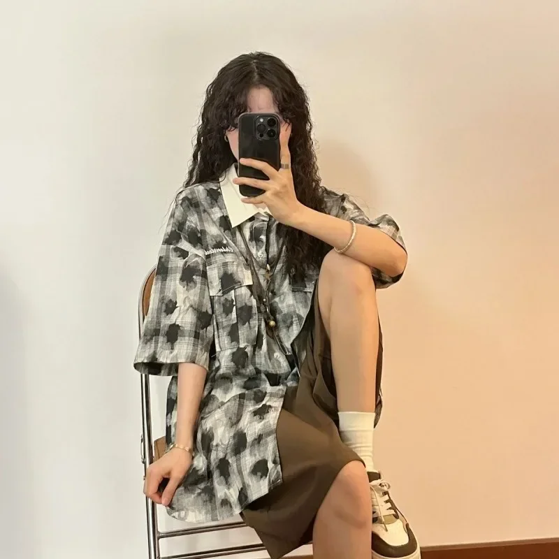 2025 Blusas Mujer De Moda Summer Blouses Women Clothing Short Sleeve Print Streetwear Shirts Casual Fashion Vintage Blouse Tops