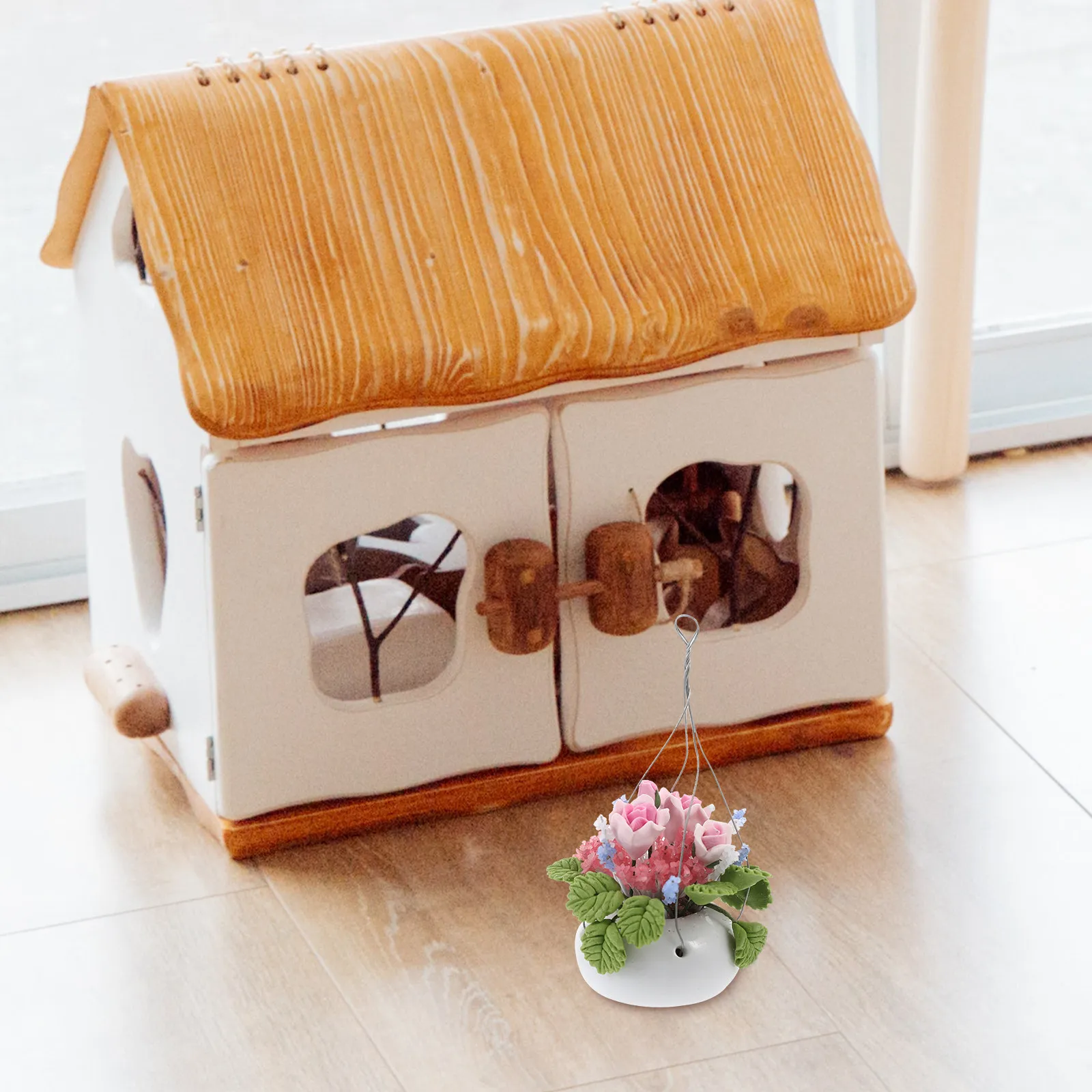 

1Pcs Premium Rose 1:12 Scale for Dollhouse Accessories Miniature Flower Decorative Adornment Home Interior Decoration