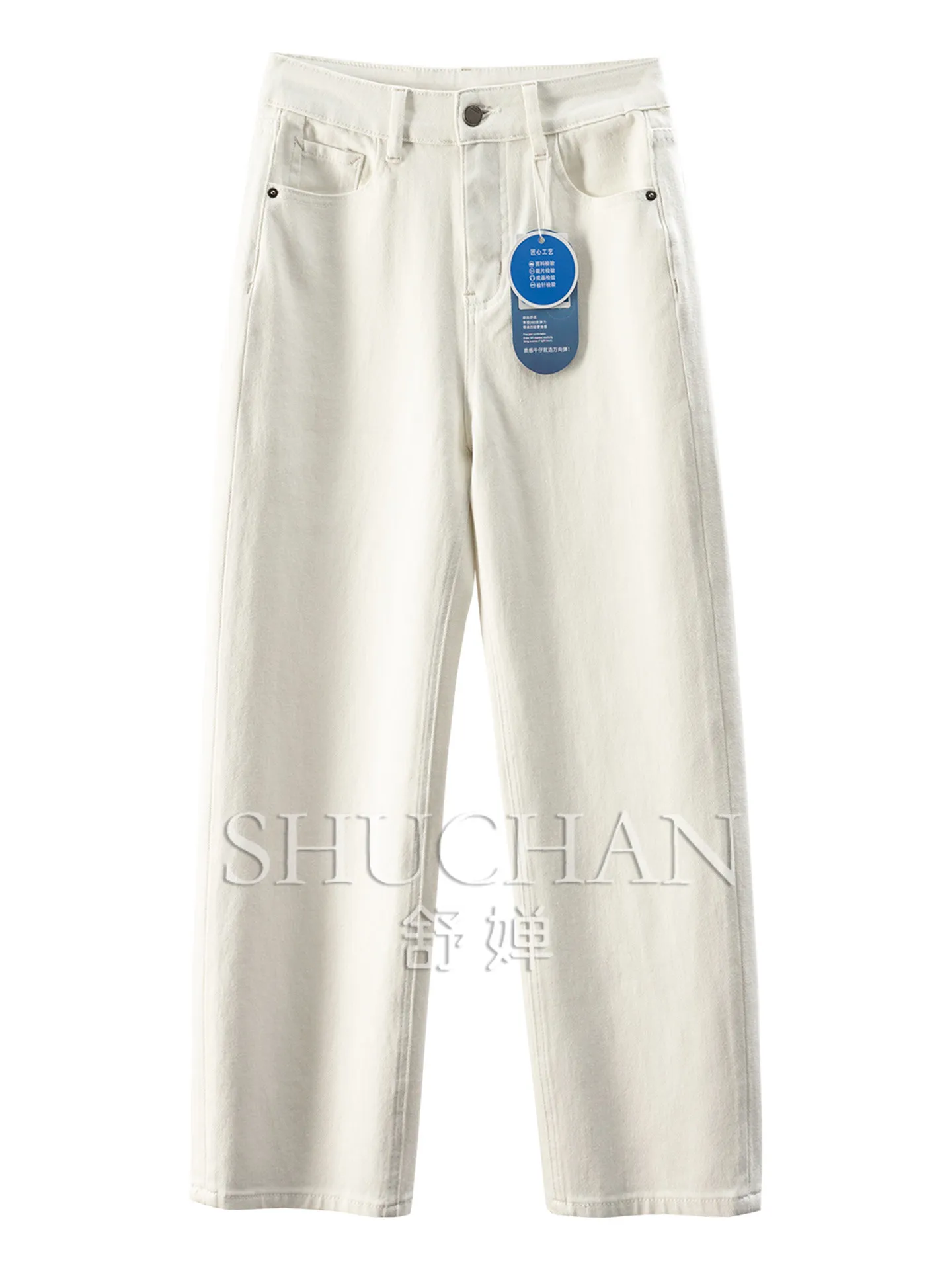 High Waist Four-sided Elastic Cotton Cigarette Pipe Nine-point Jeans Women's F335 Pantalon Pour Femme