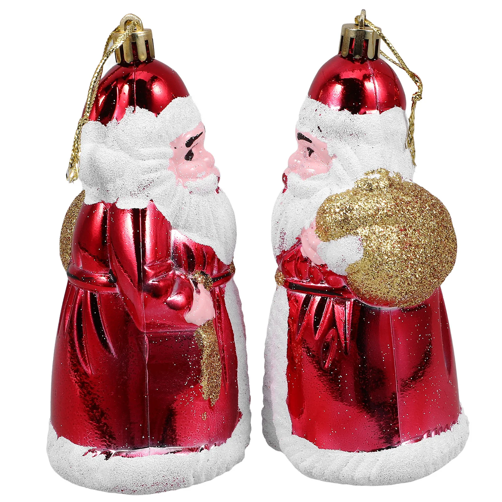 

2Pcs Christmas Hanging Ornaments Santa Claus Plastic Xmas Tree Decorations Party Supplies Tree Pendants Holiday Decor