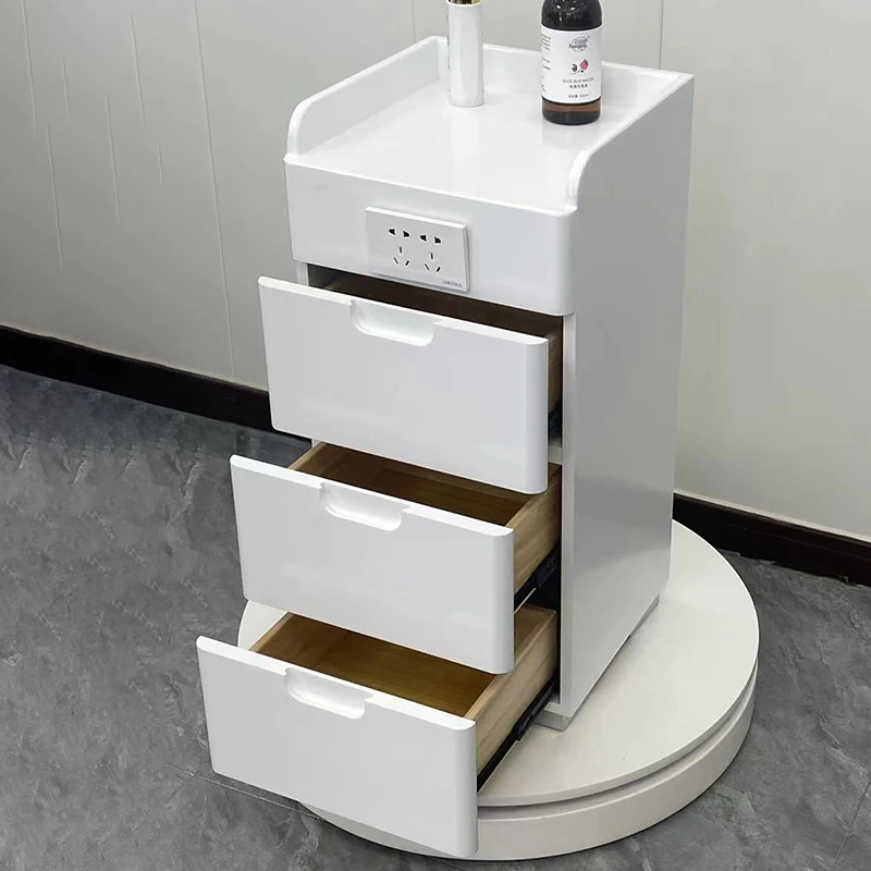 Yicheng Beauty Wholesale Europe Standard Nail Salon Trolley Beauty Salon Trolley Three Sided Tool Cabinet From China