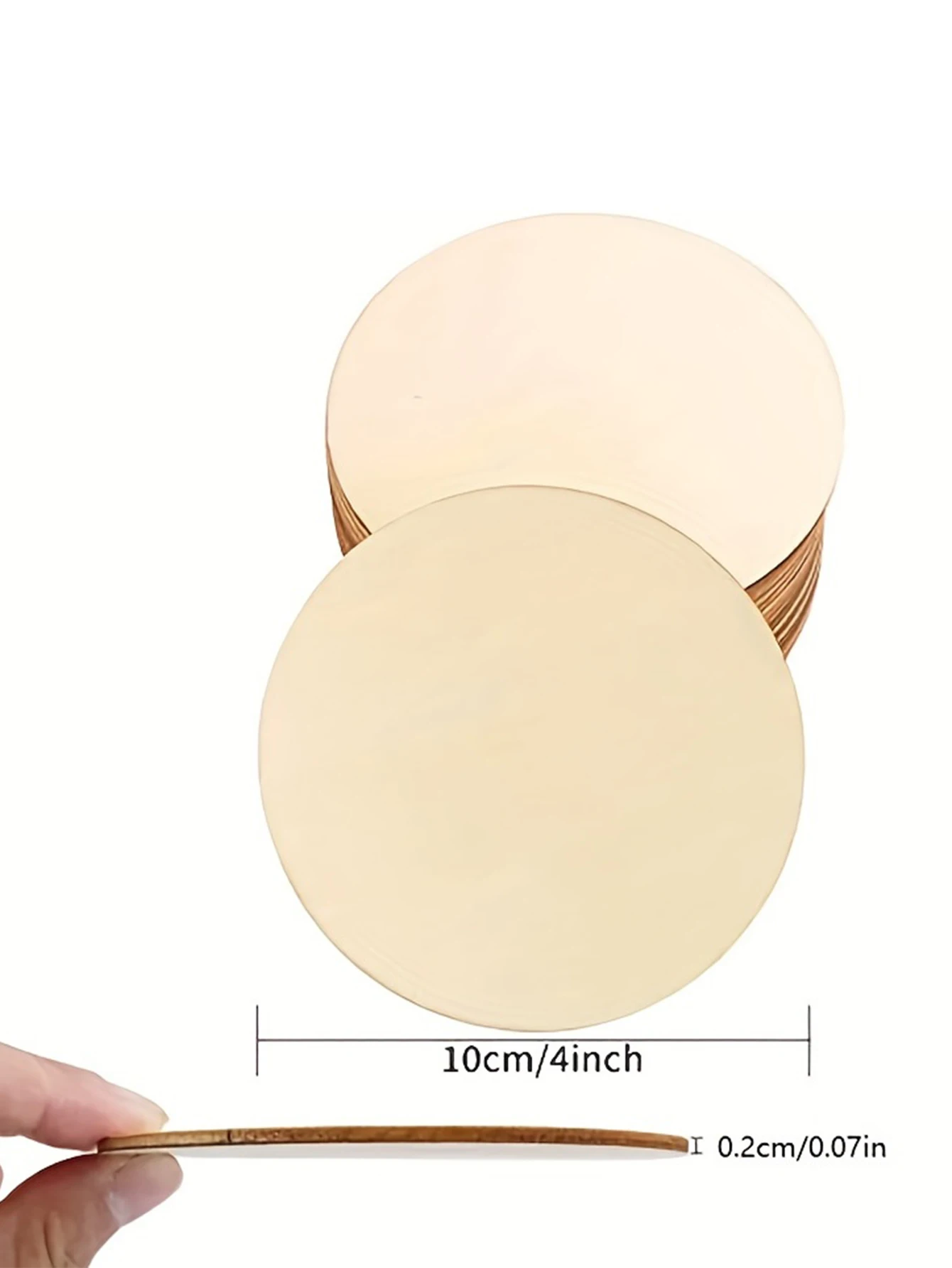 10Pcs round wooden 4x4 in(10x 10 cm) suitable for DIY decorative blank wooden coasters crafts wall decoration puzzle tiles