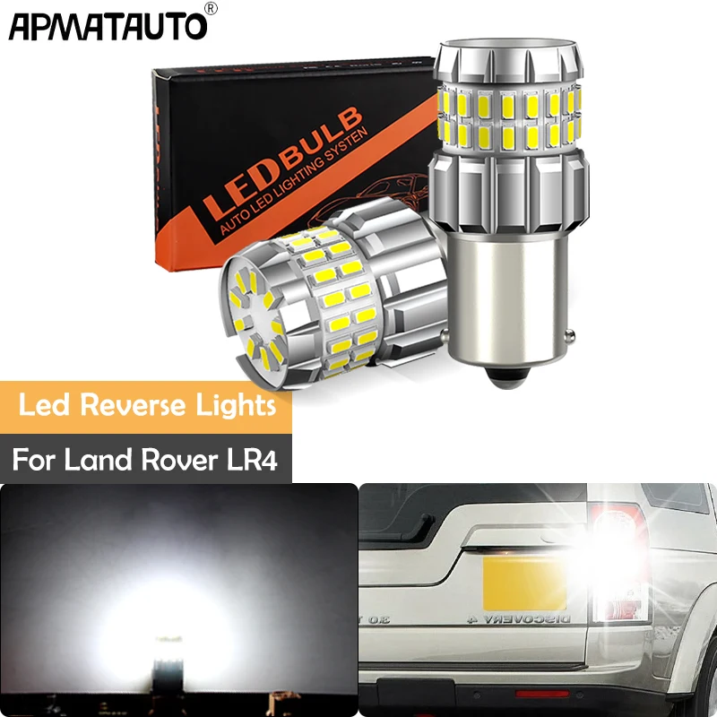 2 stücke weiße LED-Rück fahrschein werfer Lampe 60smd Chips p21w ba15s 2010 canbus für Land Rover lr4 Jahr 2016-