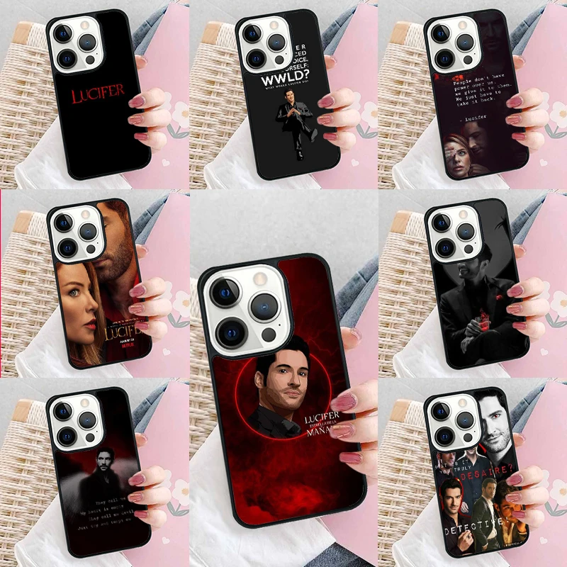 American TV Lucifer Soft Phone Case Cover for iPhone 16 Promax 15 Pro 13 14 Plus 11 12 Mini XR XS MAX Coque