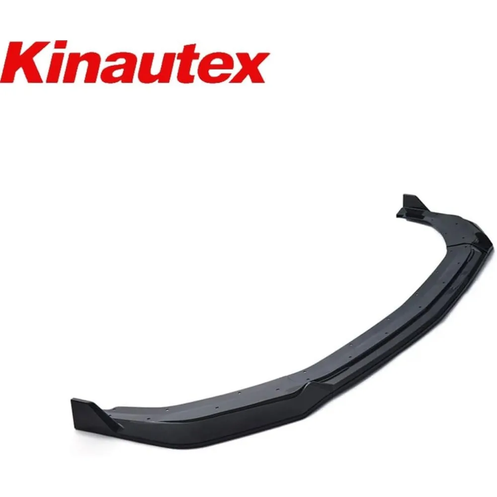 طقم سبويلر للمصد الأمامي باللون الأسود اللامع لـ 2024-2025 Ford Mustang EcoBoost GT مكون من 3 قطع