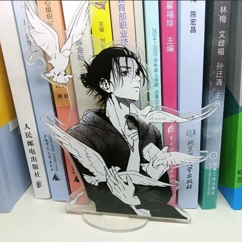 Anime Attack on Titan Eren Jaeger Acrylic Stand Ins Style Card with Dove of Peace Atmosphere Desktop Decoration Rare Toys Gifts