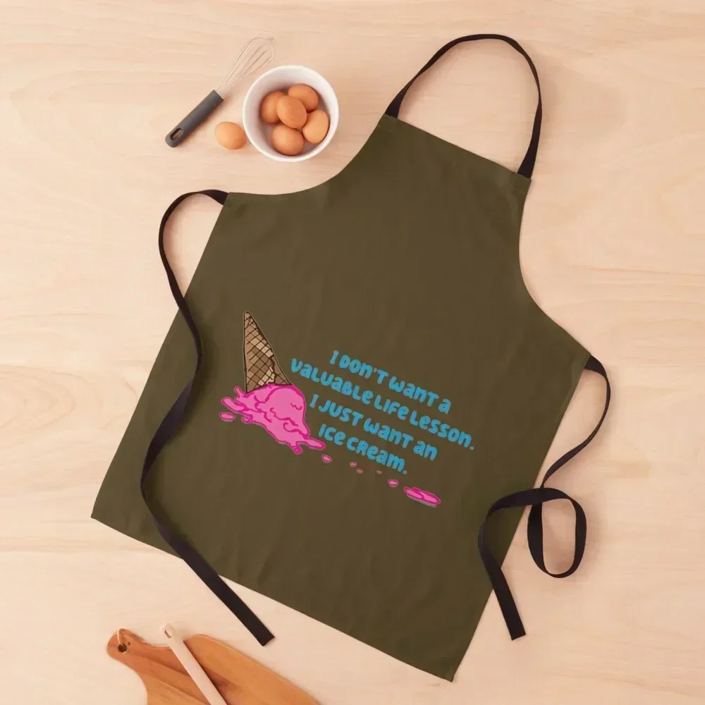 

I just want an ice cream Apron Cute Kitchen For Cosmetologist Manicurists Korean Apron