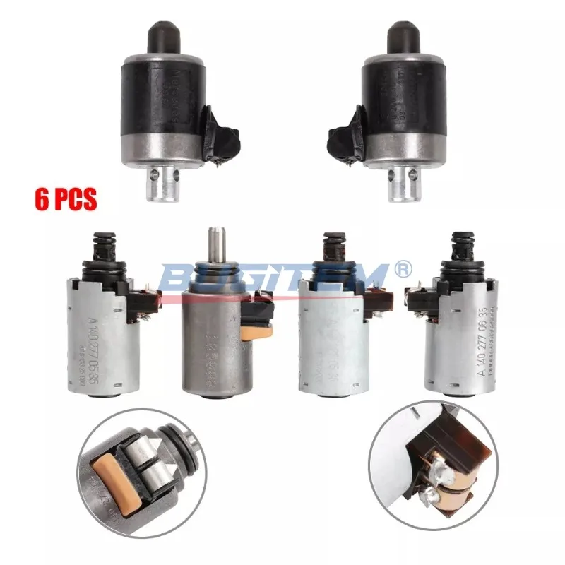

6PCS 722.6 5-Speed Automatic Transmission Solenoids Set 1402770035 1402770098 For Mercedes Benz S320 S350 S420 CL500 CL55 AMG