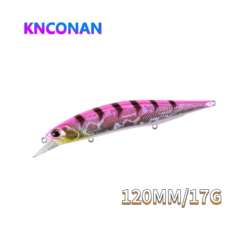 

120mm 17g Floating Minnow Fishing Lure Saltwater Trout Bass Artificial Bait Pesca Wobbler Jerkbait Swimbait Fishing Supplies