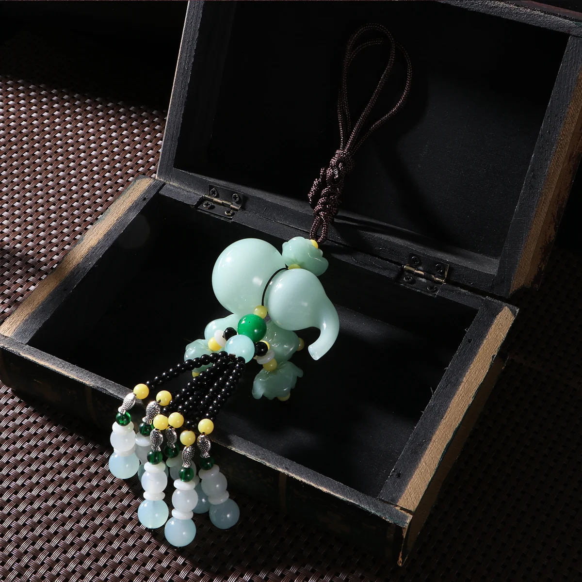 

Gourd Pendant Lucky Charm Decoration Auto Accessories Ornament Gift Light Green Hanging Decors Car Decorations Auto Hanging Gift