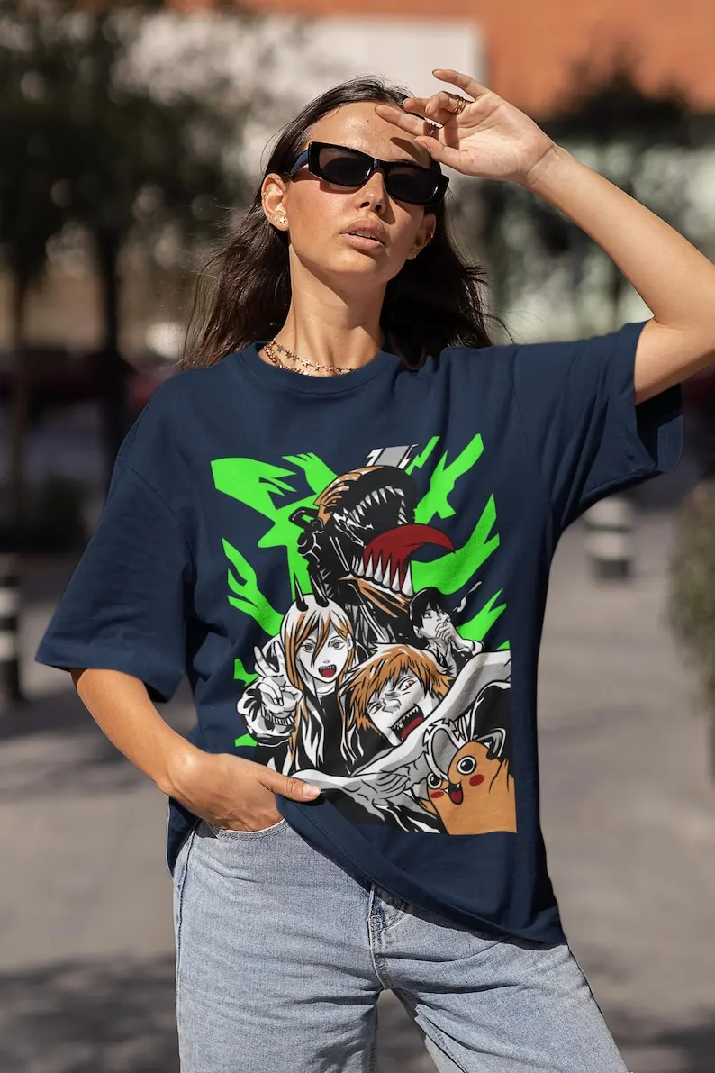 Demonic Hunter Unisex T-shirt - Japanese Anime Apparel, 2020s Shonen Manga Style, Dark Fantasy Battle, Iconic Japan Animation, O