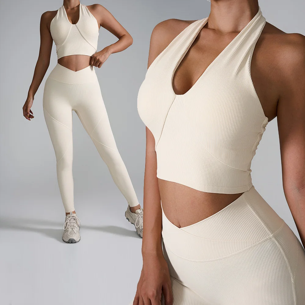 

2026 Yoga Suit Women Tracksuit Sports Bra High Waist Legging Outfit Gym Set Fitness Running Workout Clothes Push Up Sportswear