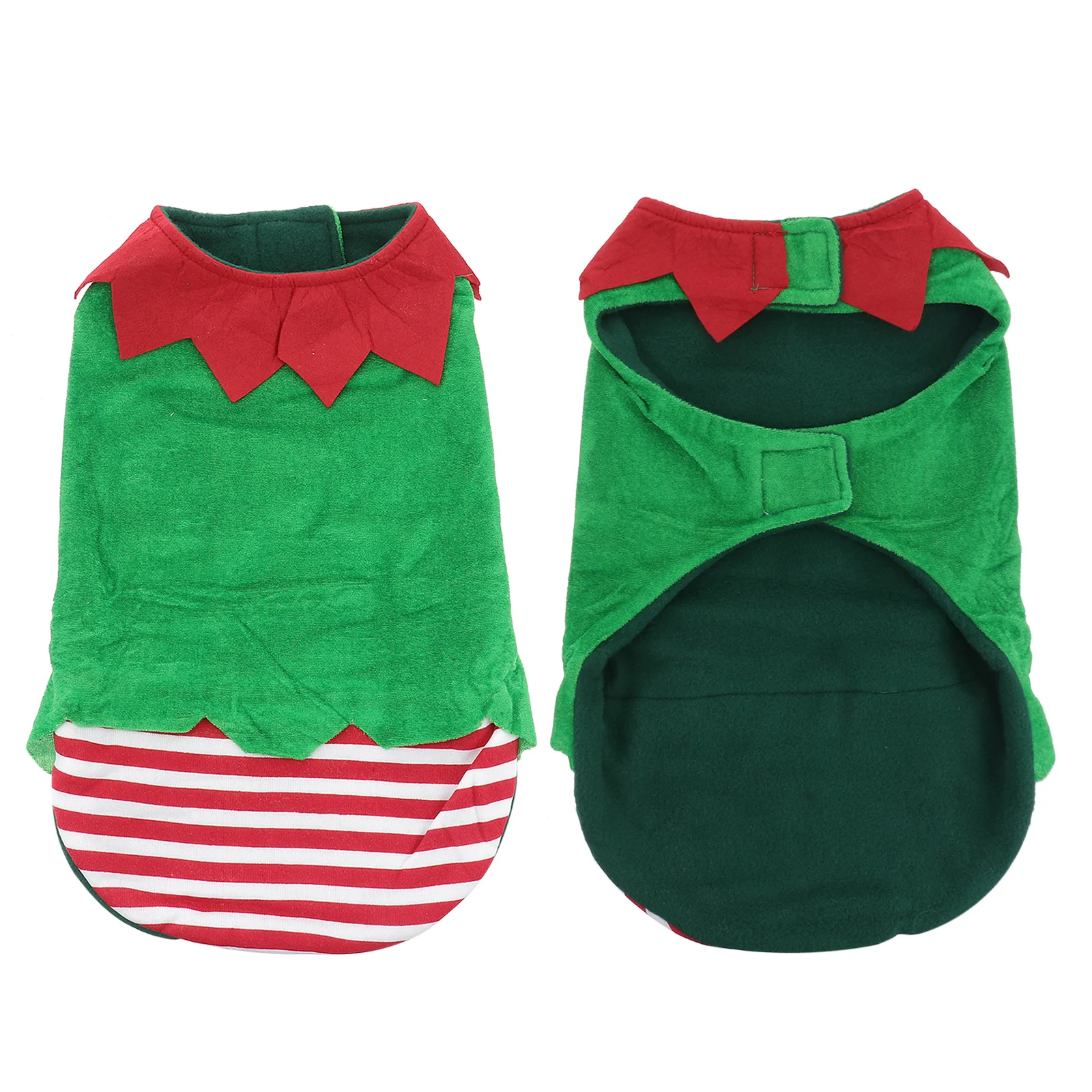 

Fashion Christmas Dog Clothes Puppy Size L Green Cotton Comfortable Outdoor Activities Photo Taking