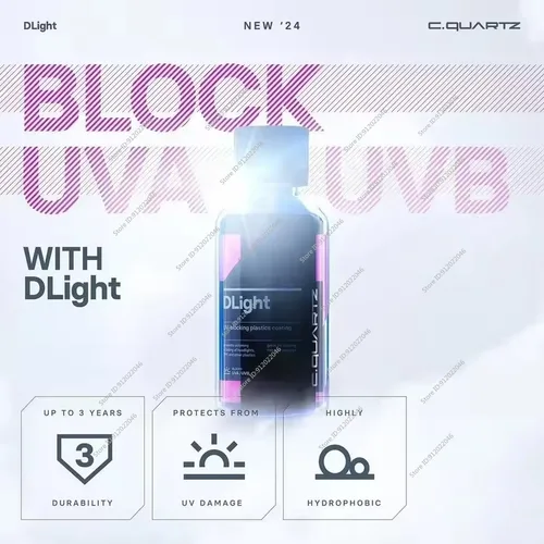 Imagen 2 del producto Revestimiento Cerámico UV CQUARTZ DLight para Faros Delanteros de Automóviles, Revestimiento de Protección Duradera para el Cuidado de Faros Delanteros y Plásticos PPF