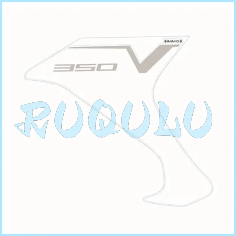 Zt350-v1 Left / Right Side Cover Decal (bright Silver/v350/polymer/high Adhesive) 1210343-085000 / 1210343-086000 For Zontes