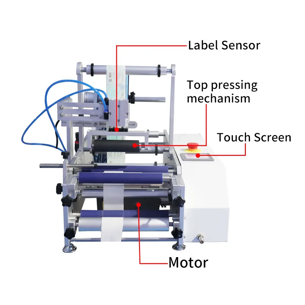 Factory Professional Big Machine Semi Automatic Round Bottle Labeling Machine Round Bottle Label Applicator