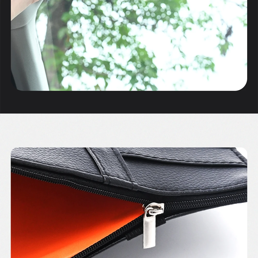 Auto Sonnenblende Bill Stift Visitenkarte Halter Organizer Lagerung Box Sonnenbrille Clip Verstauen Aufräumen Auto Zubehör – Detail 9