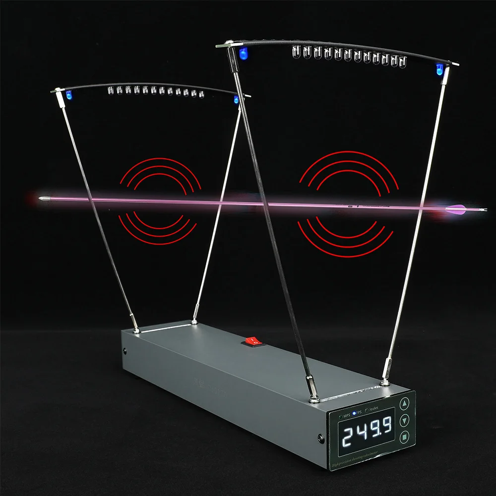 4-6500FPS Velocimetry łucznictwo prędkość przyrządy pomiarowe proca Bullet prędkość narzędzia pomiarowe łuk strzałka strzelanie zabawki