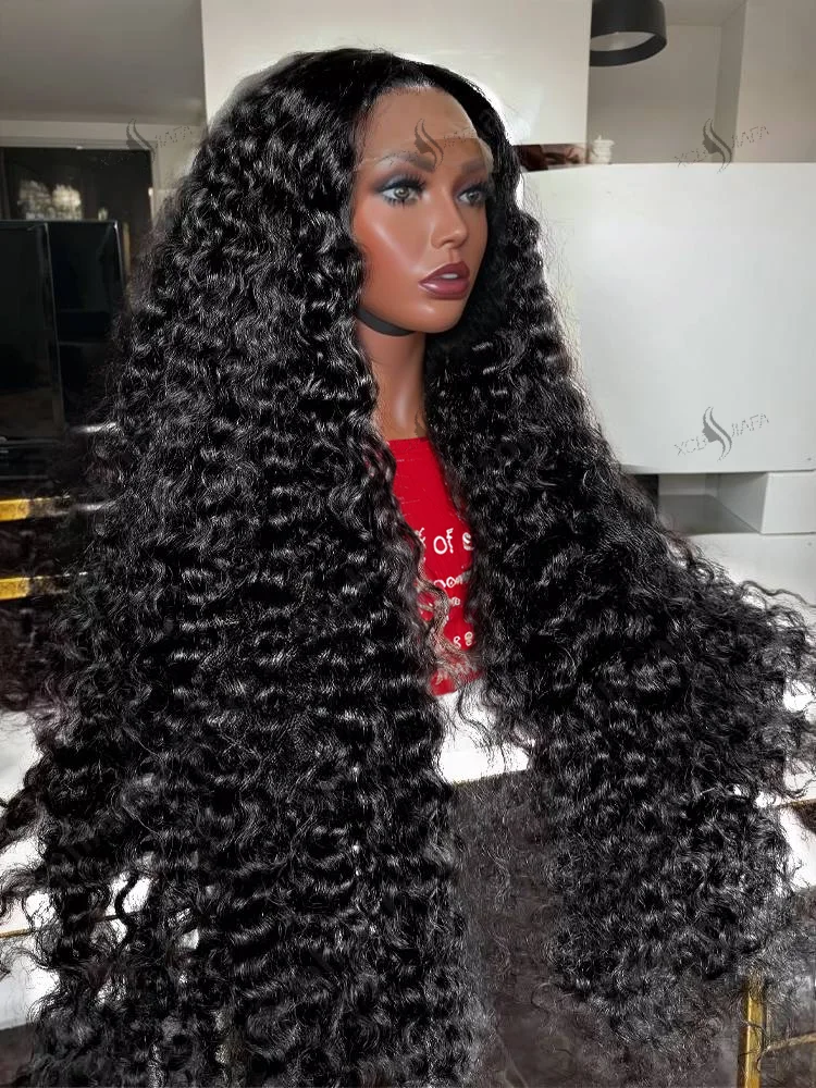 

250 Density Human Hair Wigs Water Wave 13x6 Frontal Wig HD Lace Deep Wave Wigs 30 Inch Lace Front Wig Human Hair Wigs For Woman