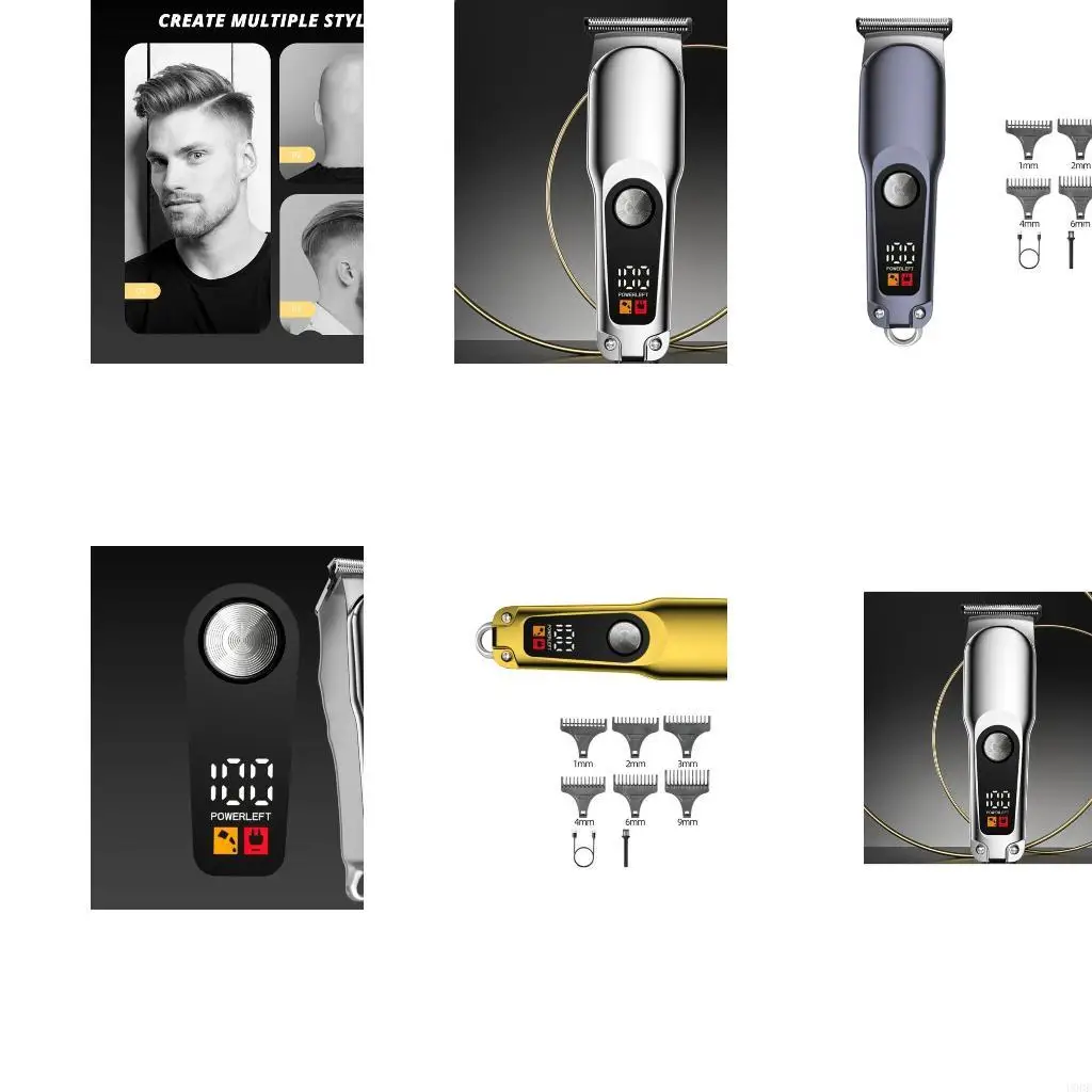 

Men Grooming Tool Set High Power Trimming Device with LCD Display for Home