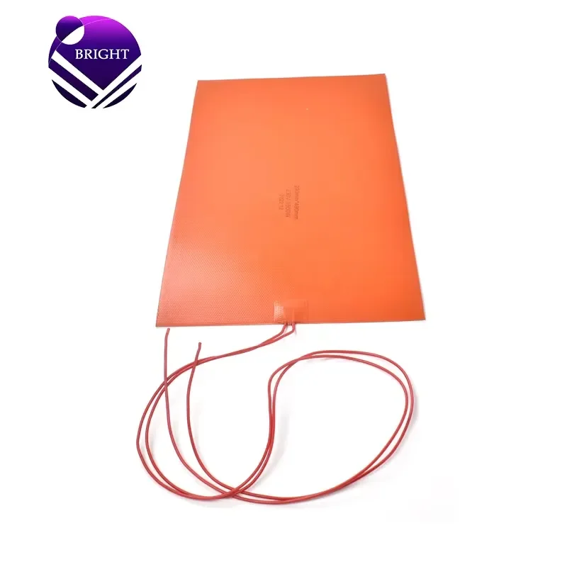 BRIGHT Hot Sale 230V 1500W Flexible Electric Silicone Rubber Heater Pad for 3D Printer Hot Bed Heating
