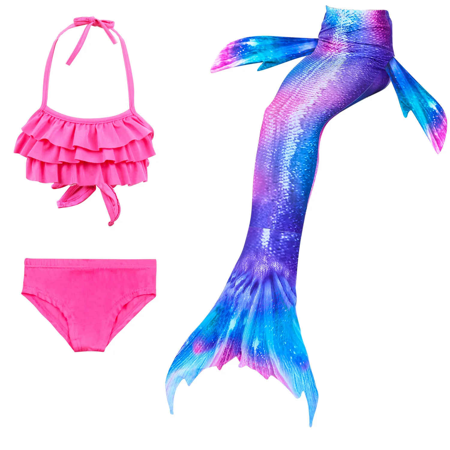 Kids Mermaid Tail For Girls Swimming Dresses Mermaid Swimsuit Purim Cosplay  Costume Beach Mermaid Bikini Swimming Suit