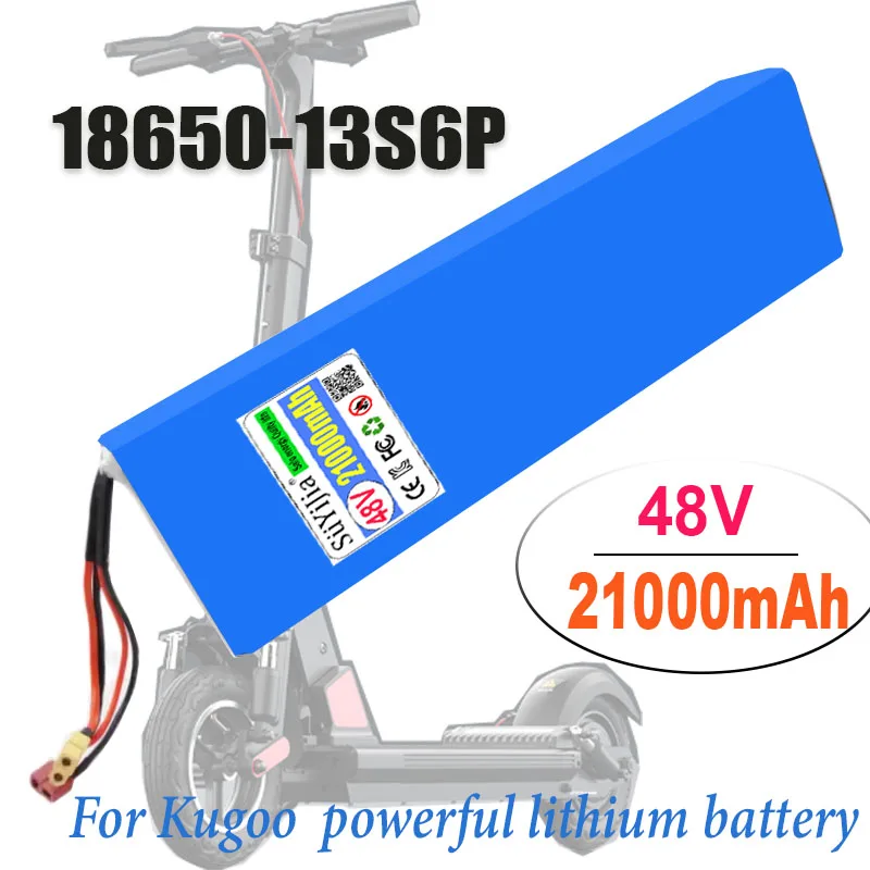13S6P 48V 21AH for Kugoo M4 Pro Electric Scooter 18650 Li-ion Battery Pack，Long Lasting Battery Life