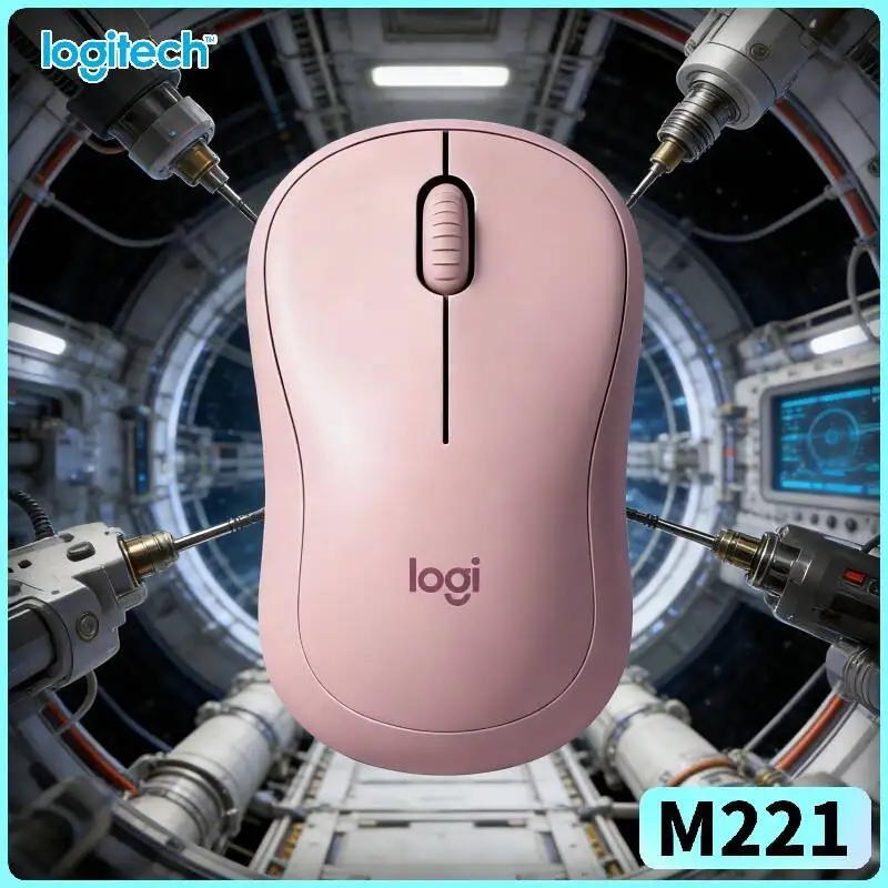 

Logitech M221 Ergonomic Wireless Mouse - Compact Frame, 10m Wireless Range, Soft Clicks, Windows Mac Chrome OS