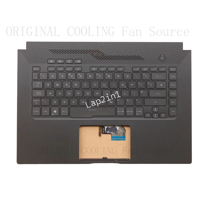 R+  New UK Backlit Keyboard Palmrest Cover for Asus ROG Zephyrus GA502G GA502I GA502