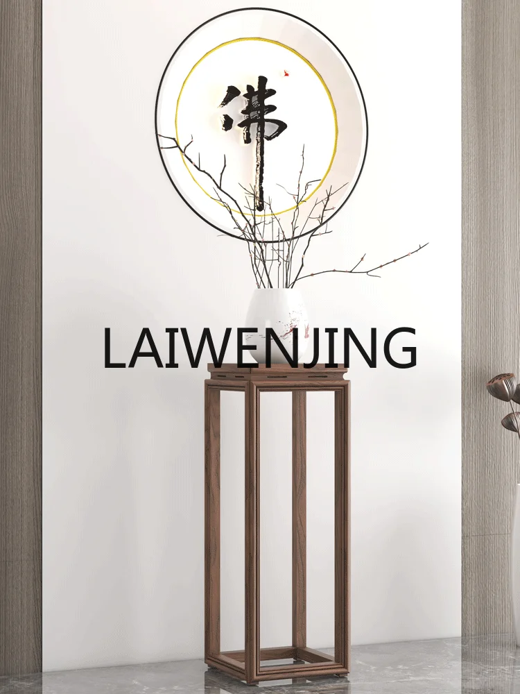 New Chinese-style solid wood flower stand, simple household flower few storage, indoor living room, balcony, bonsai shelf