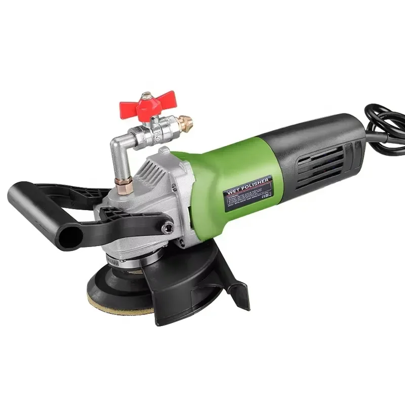 Portable Electric Stone Polishing Machine 220V Water Filling Function for Marble Cement Floor Grinding Handheld Polisher Tool