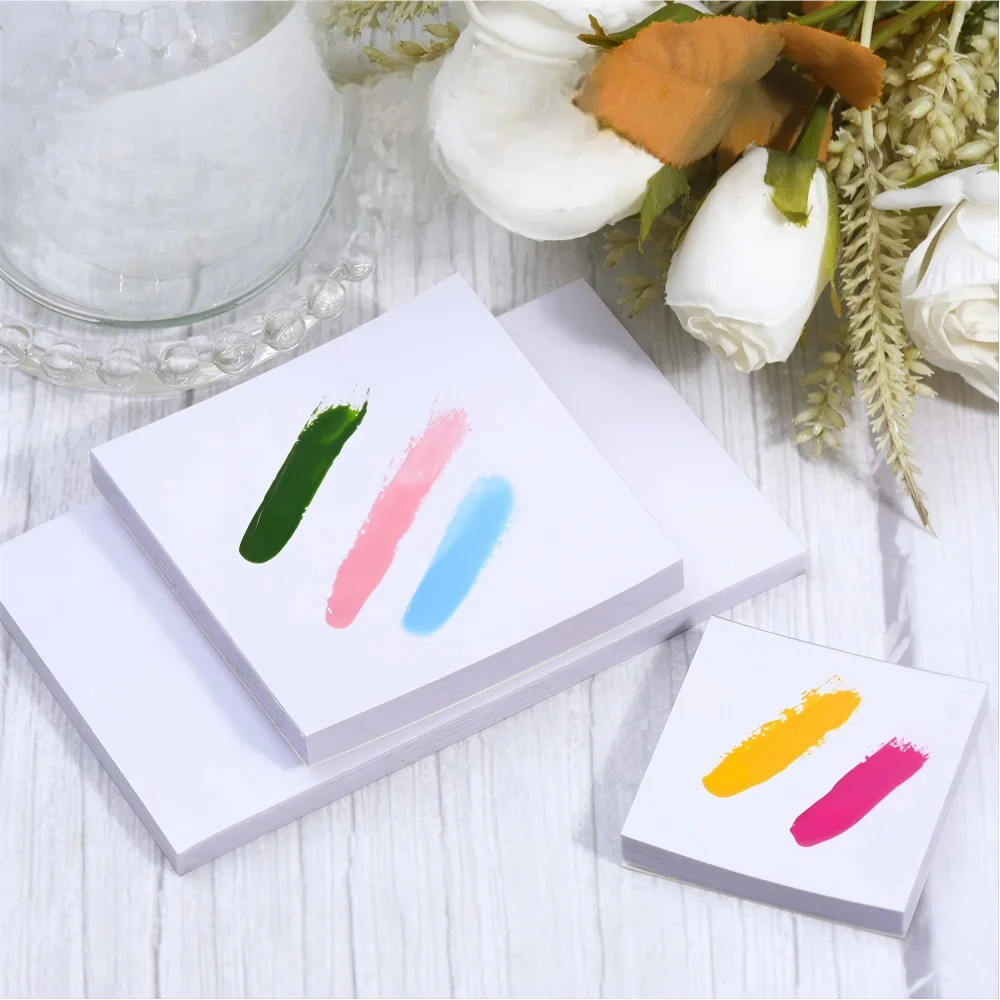 50PCS Double-Sided Usable Nail Gel Mixing Paper Non-Sticky Disposable Nail Color Mixing Sheets For Gel Polish Mixing Swatching