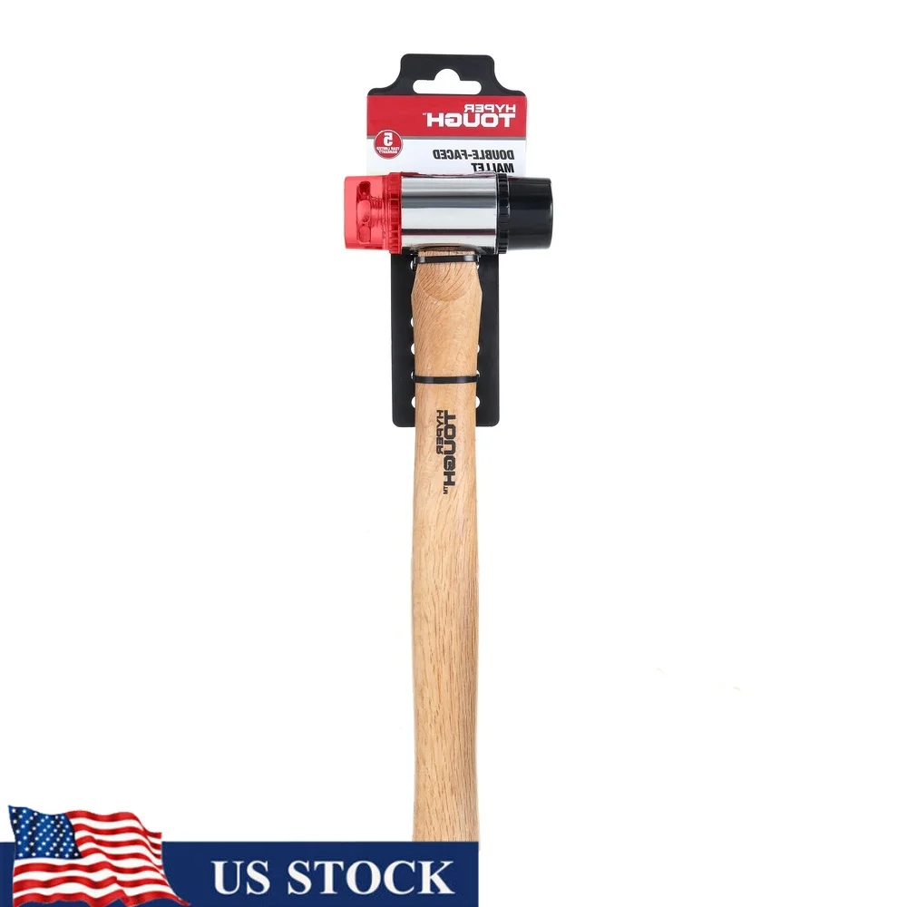 

Двойной молоток, прочные сменные головки, деревянная ручка, инструмент для поглощения вибрации, дерево, пластик, кожа, ювелирные изделия