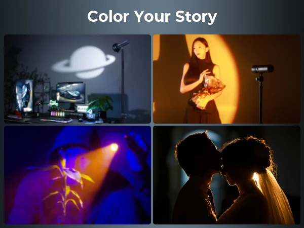 SmallRig RF 10C RGB LED Video Light Photography Flashlight 7500mAh Alloy Patterned Light 4-Color Fill Light with 20 Patterned