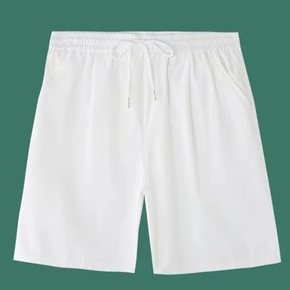 Men High Quality Polyester Ice Silk Shorts Version Of Loose Elastic Beach Medium