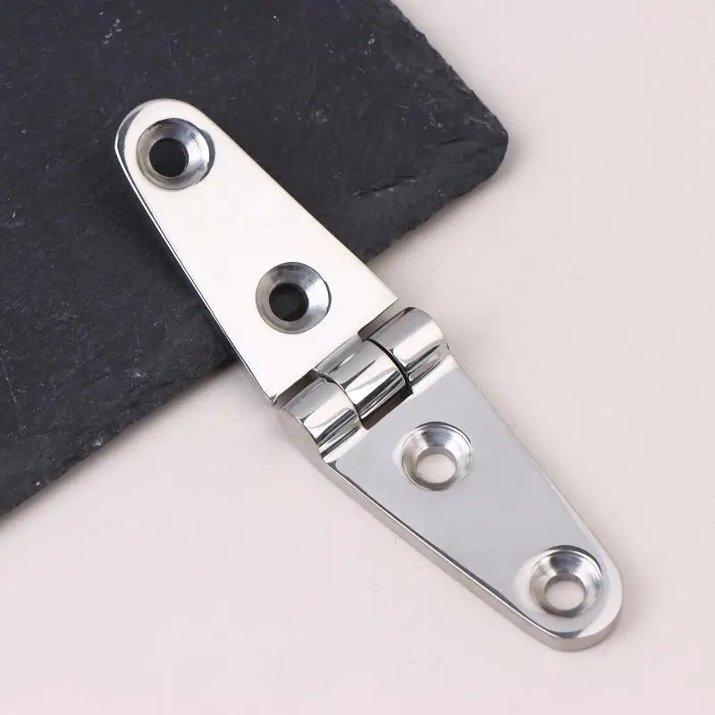 1Pc Mirror Polished 316 Stainless Steel 4 Holes Boat Door Strap Hinge 102*26*4MM, Heavy Duty Marine Hardware