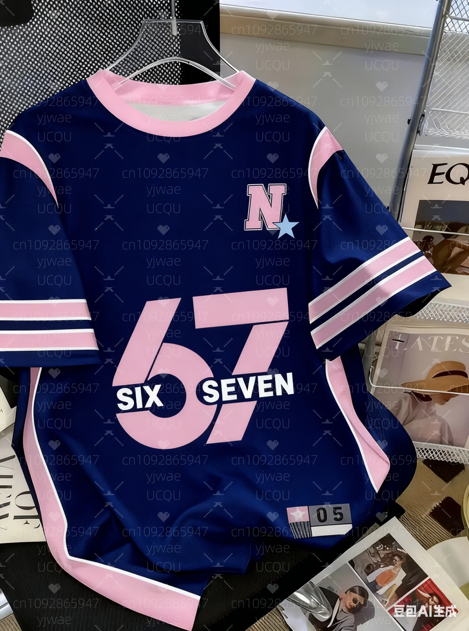 تي شيرت نسائي بأكمام قصيرة موديل 2025 برقبة دائرية تي شيرت فتاة Sixty Seven Meme Viral 67 للأطفال والكبار تي شيرت مضحك على الإنترنت تي شيرت Mem #5