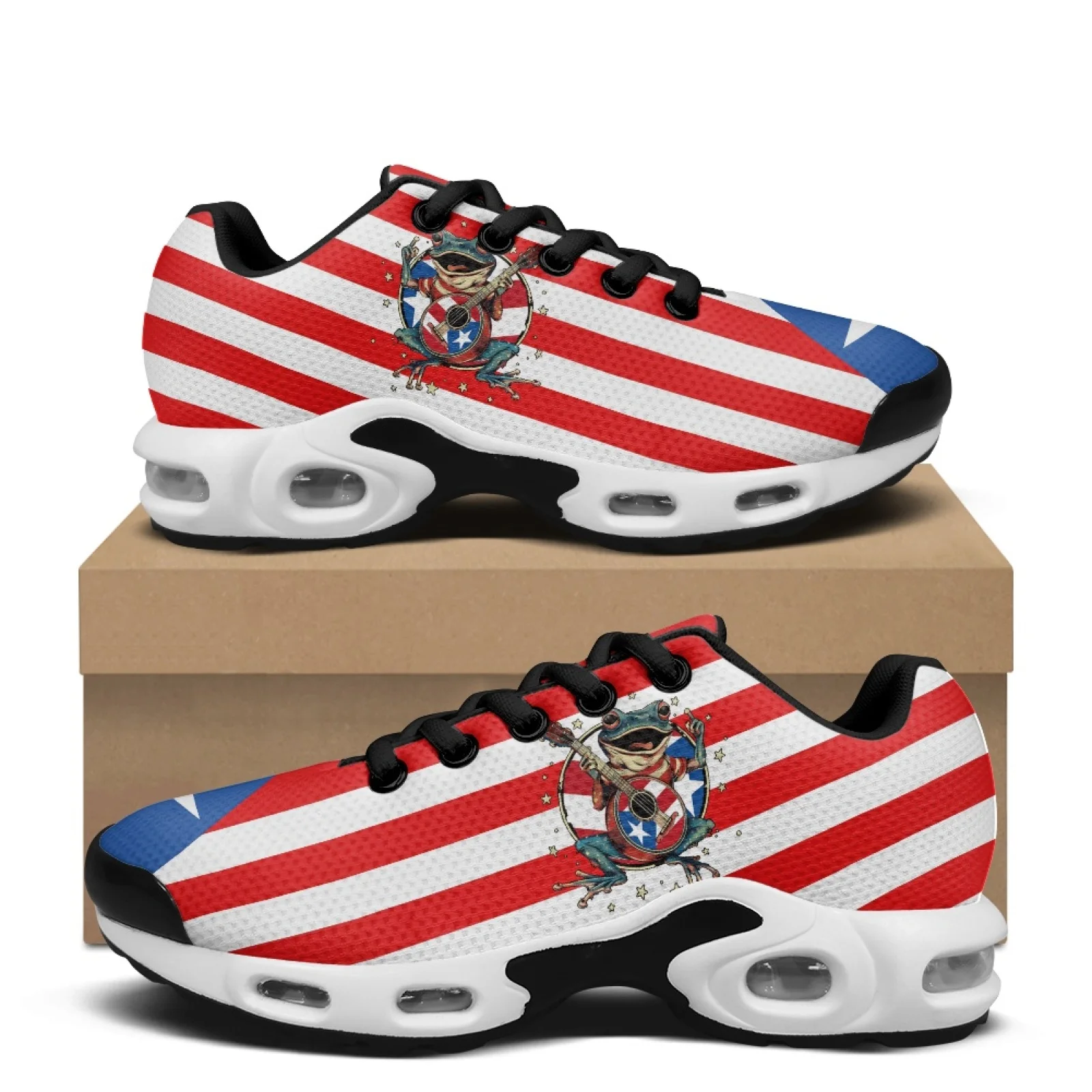 Air Cushion Jogger Shoes Men - PENSTROLL レッドホワイトブルースター 快適メッシュジョガースニーカー ウォーキングシューズ ジム用 エア