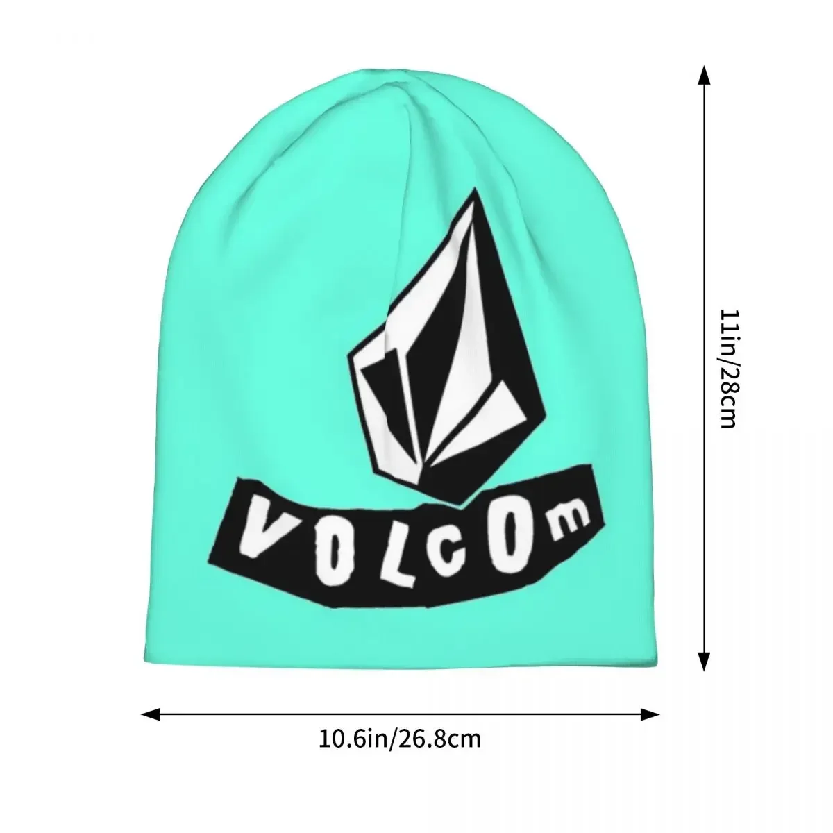 Volcom Logo Warm Knitted Cap Hip Hop Bonnet Hat Autumn Winter Outdoor Beanies Hats for Unisex Adult