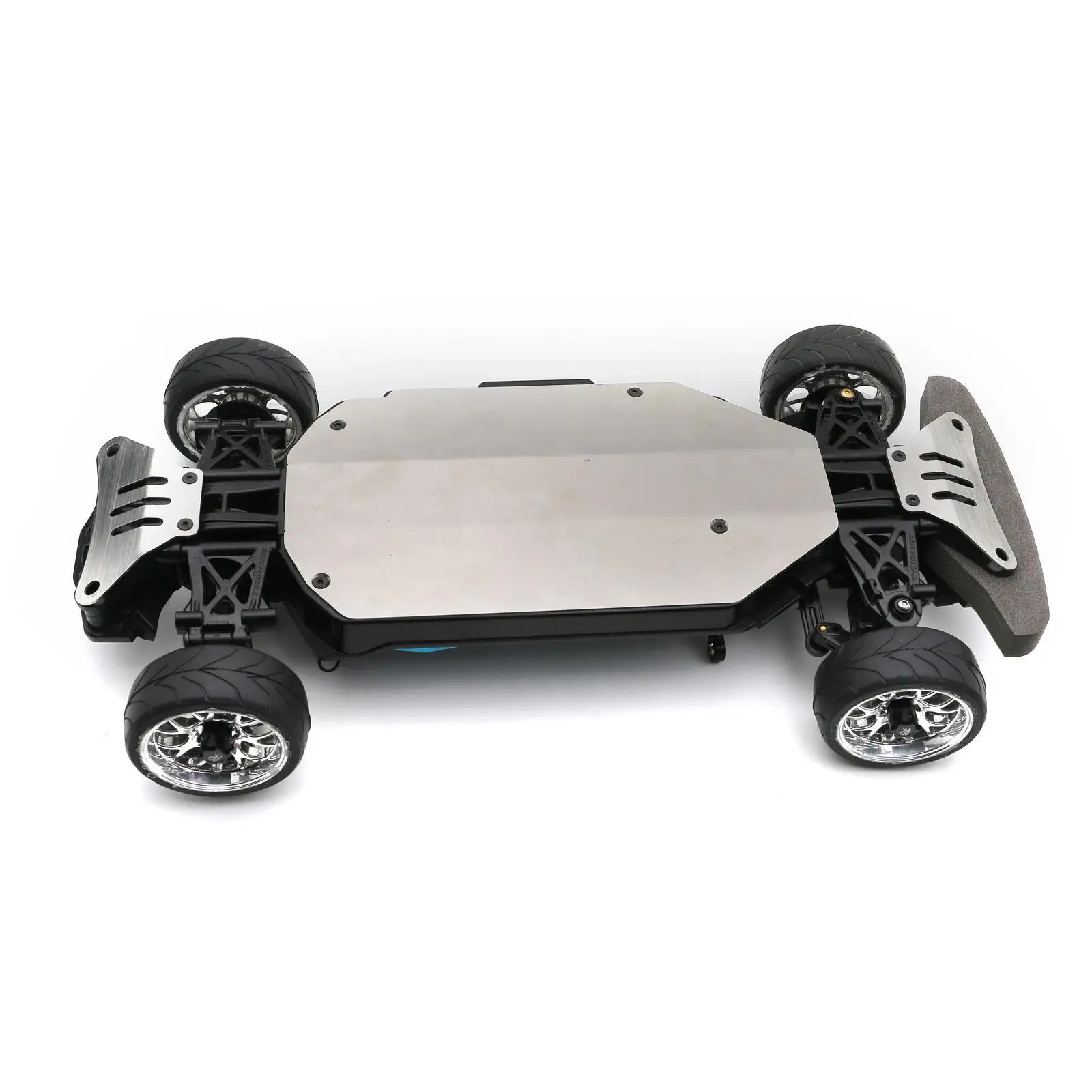 1/10 Scale RC Chassis Skid Plate Metal Protector Replacement Set for TT02 Crawler Car Truck 4x4 Offroad Model DIY Accessories
