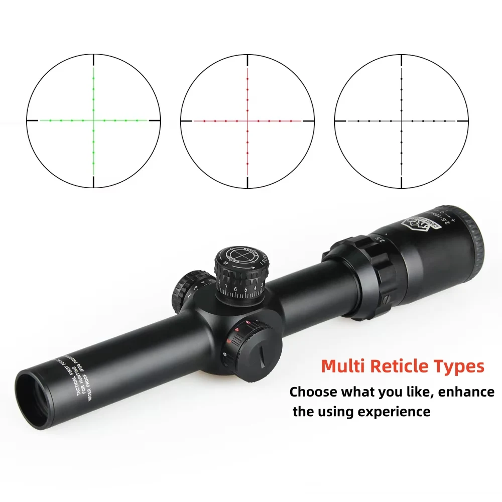 Venta al por mayor de fábrica en Stock 2.5-10X26FFP IR táctico Lpvo alcance para caza telescopio óptico vista