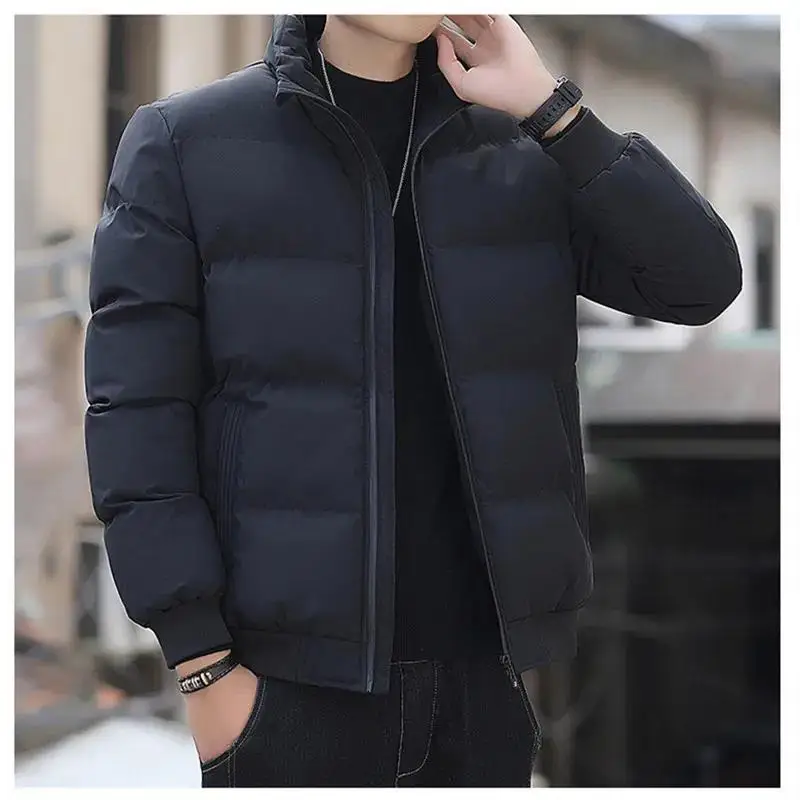 2024 Business Men\'s Fashion Thick and warm zipper jackets for men casual style clothing streetwear autumn winter