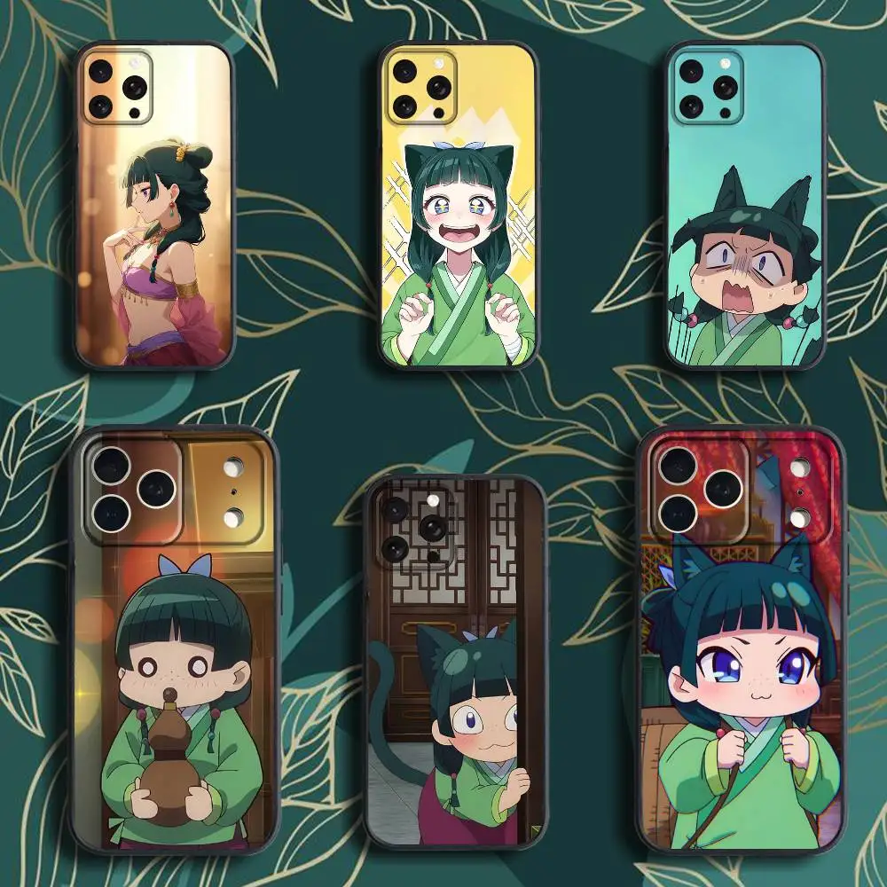 

K-Kusuriya M-Mao Anime Phone Case For iPhone 17,16,15,14,13,12,Pro,Max,Plus,E,SE4,Air,Mini Black Soft Box