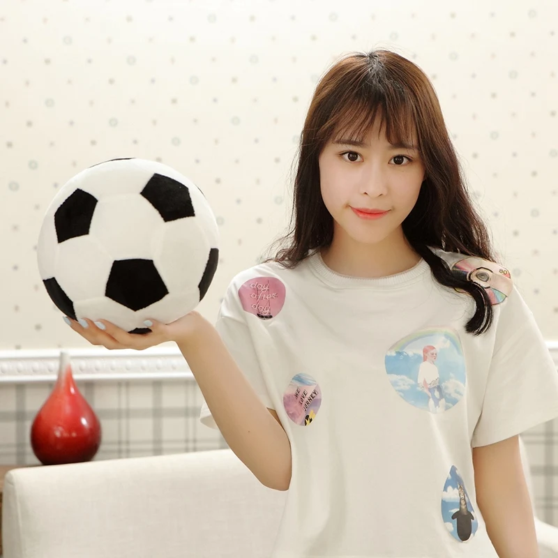 Cuscino da calcio in peluche da 20 cm farcito in cotone PP a quattro colori imbottito per pavimento interno regalo interattivo per decorazioni per strumenti sportivi