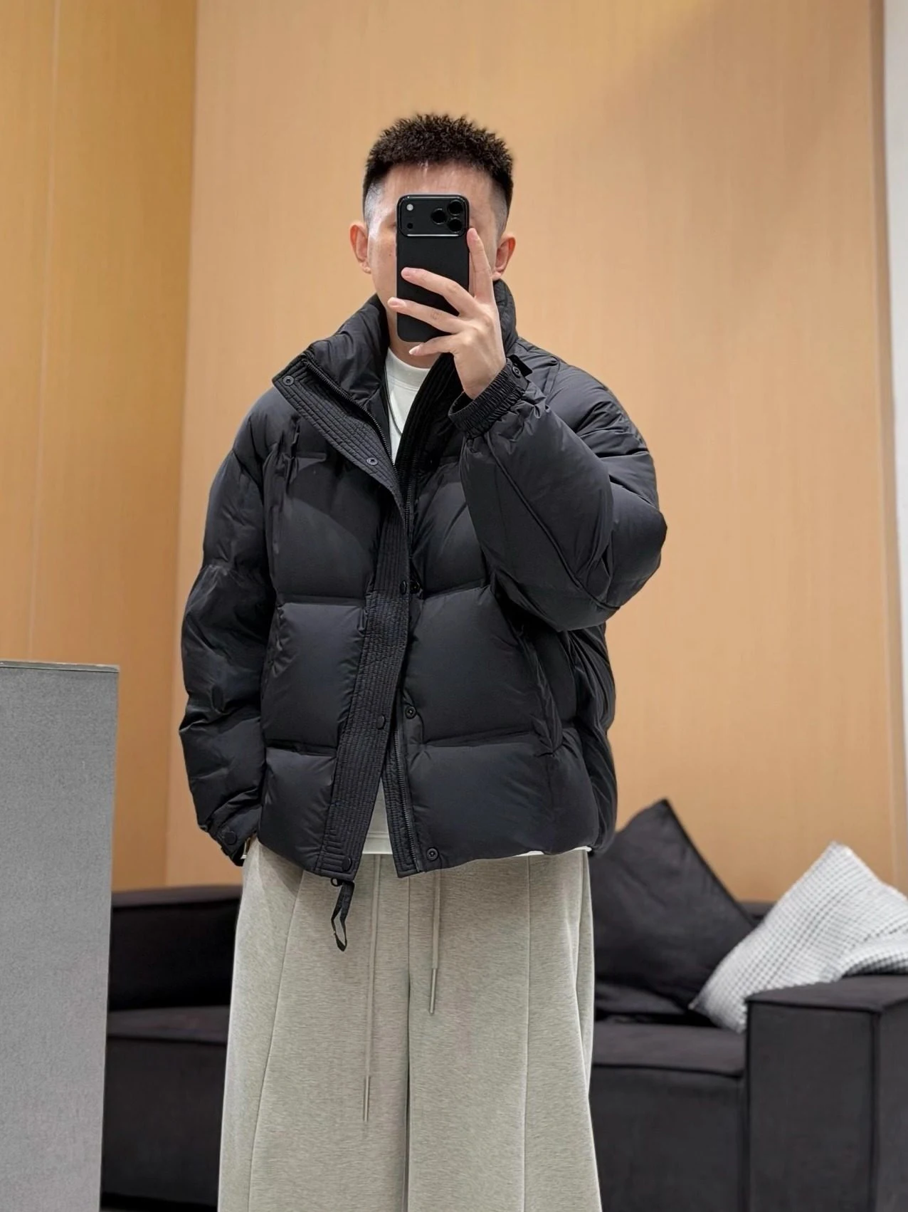 

Men's Winter down Jaet Stand Collar Bread Sle Warm Faionable Casual Versatile Outerwear Polyester Fiber Windproof